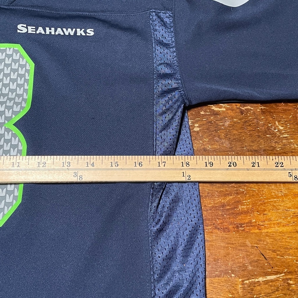 Seahawks Navy Blue and Green Jersey women’s size small - Picture 2 of 7
